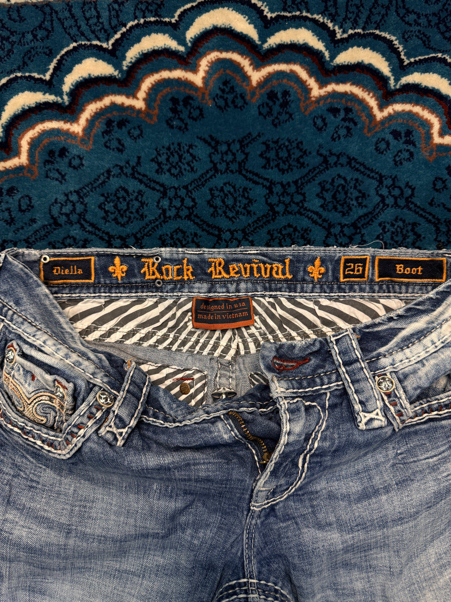 Rock Revival Blue Bootcut Jeans - 26