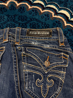 Rock Revival Blue Bootcut Jeans Distressed - 30