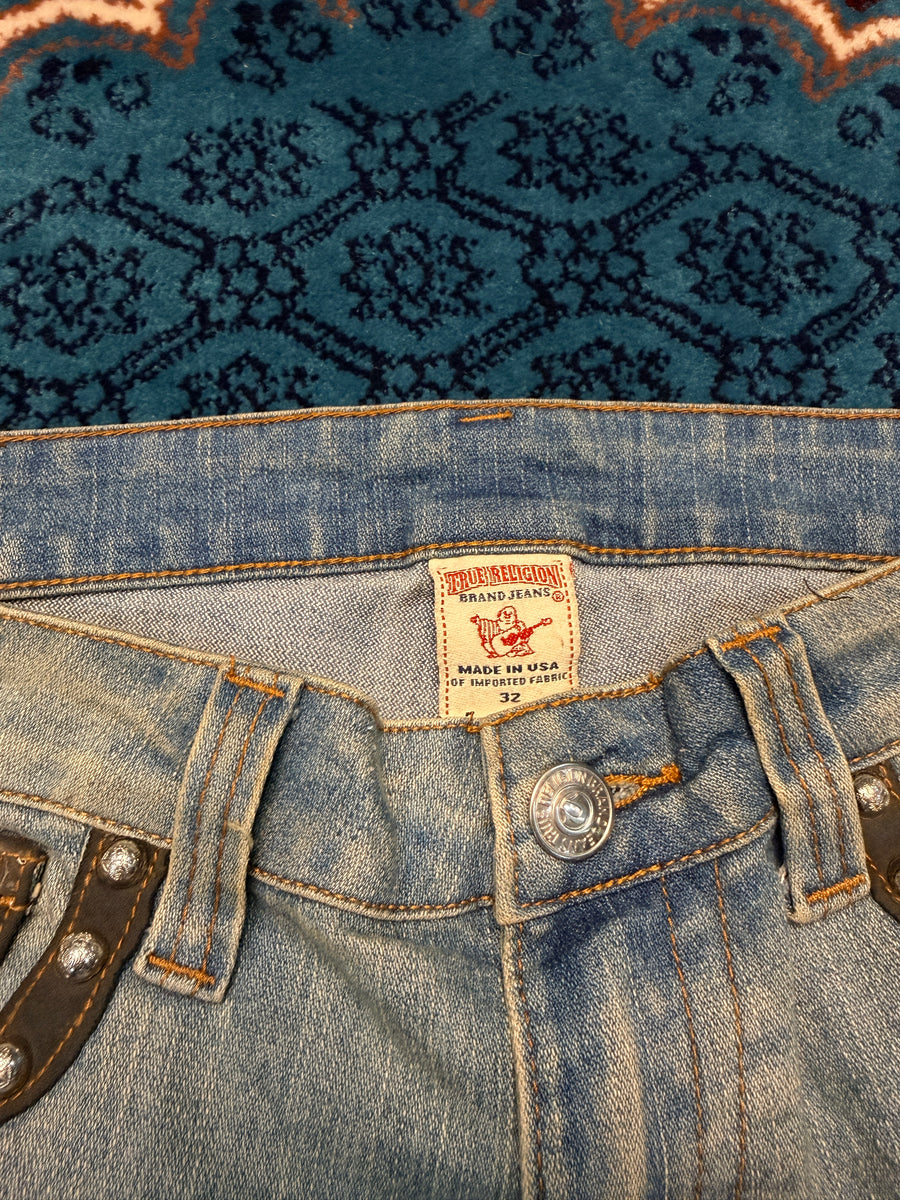 True Religion Blue Bootcut Jeans - 32