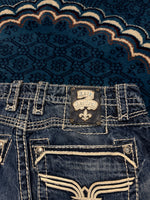 Rock Revival Blue Relaxed Straight Fit Jeans - 36