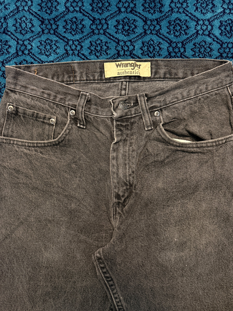 Wrangler Black Straight Fit Jeans Distressed - 30