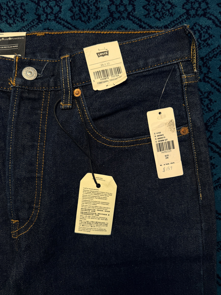 Levi's Blue 501 Straight Fit Jeans Tagged - 26