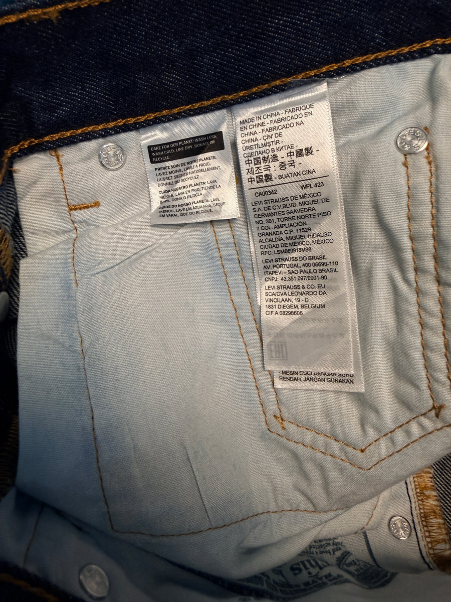 Levi's Blue 501 Straight Fit Jeans Tagged - 26