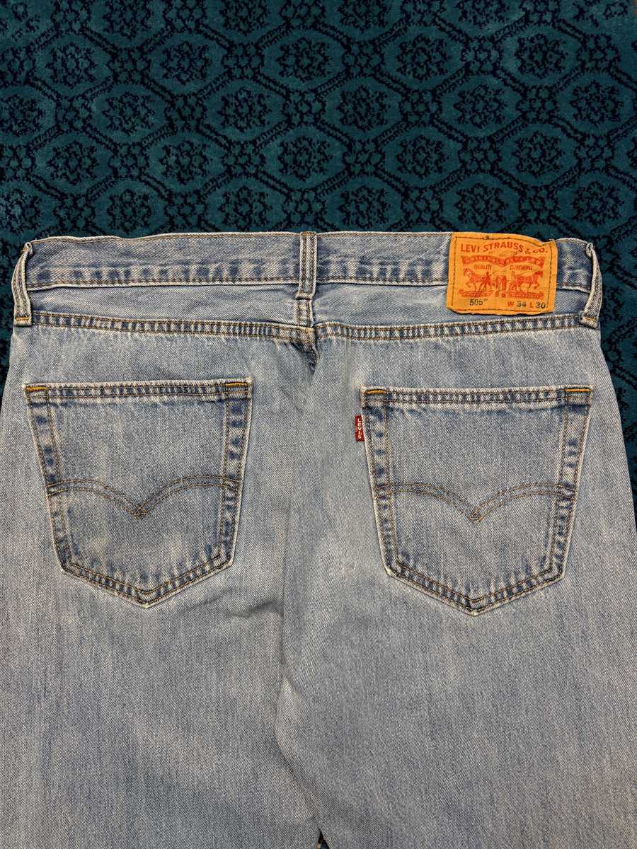 Levi's Blue 505 Regular Straight Jeans - 34