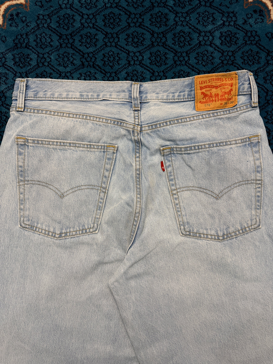 Levi's Blue 578 Washed Baggy Jeans - 36
