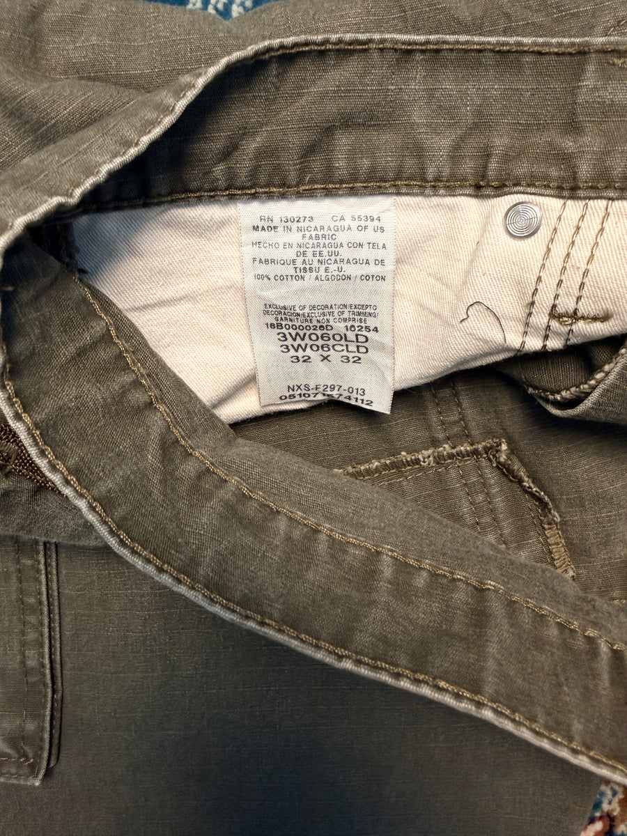 Wrangler Army Green Riggs Workwear Jeans - 32