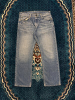 Levi's Blue 514 Low Rise Straight Fit Jeans - 33
