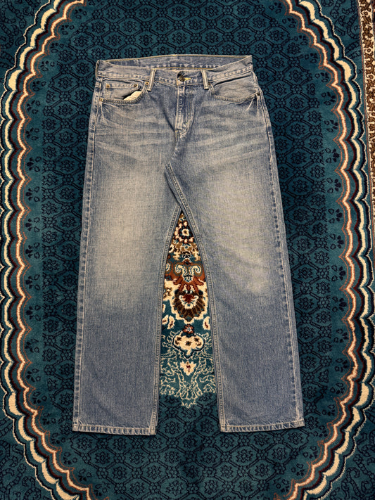 Levi's Blue 514 Low Rise Straight Fit Jeans - 33