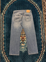 Levi's Blue 514 Low Rise Straight Fit Jeans - 33
