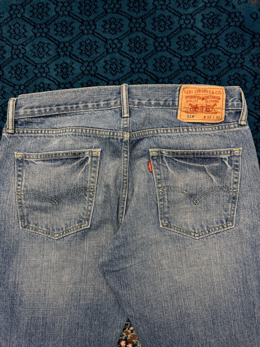 Levi's Blue 514 Low Rise Straight Fit Jeans - 33