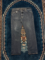 Levi's Blue 501 Original Straight Fit Jeans - 38