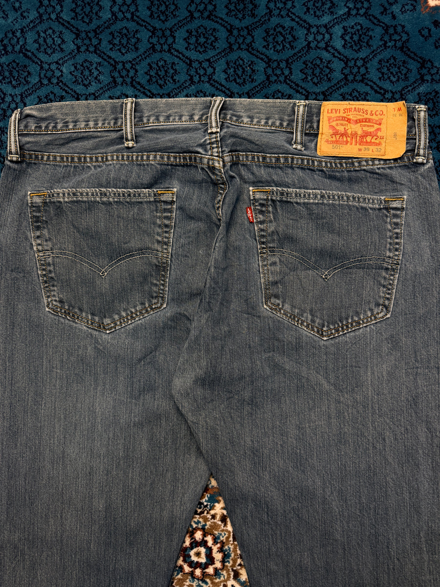 Levi's Blue 501 Original Straight Fit Jeans - 38