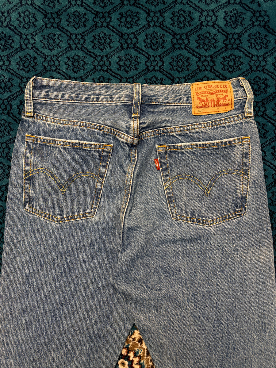 Levi's Blue 501 Straight Fit Jeans - 28