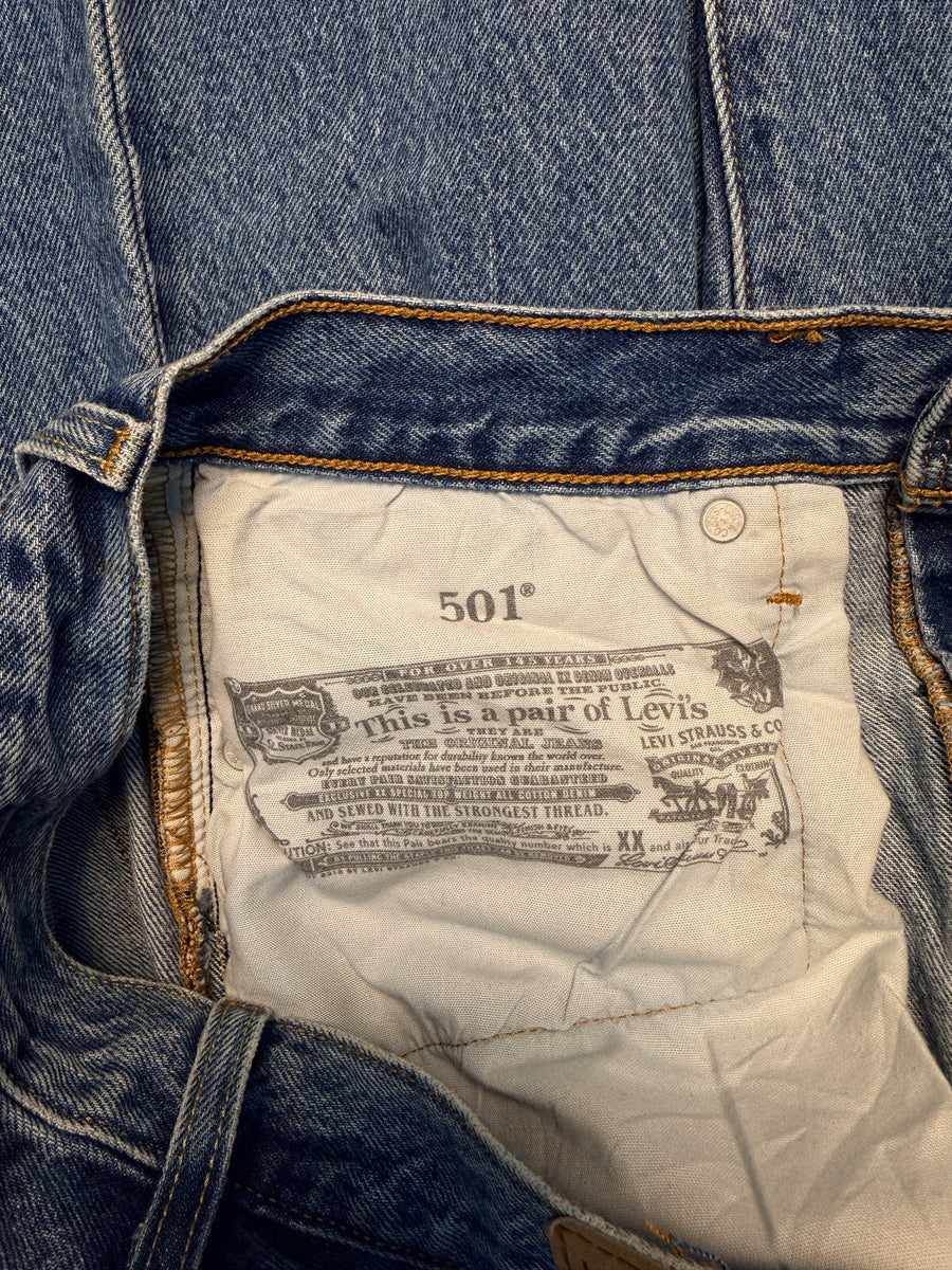 Levi's Blue 501 Straight Fit Jeans - 28