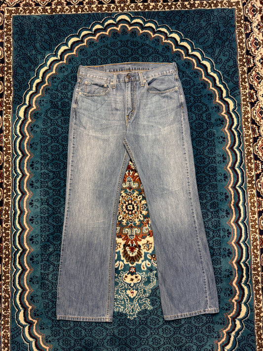 Levi's Blue 527 Slim Bootcut Jeans Washed - 34