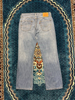 Levi's Blue 527 Slim Bootcut Jeans Washed - 34