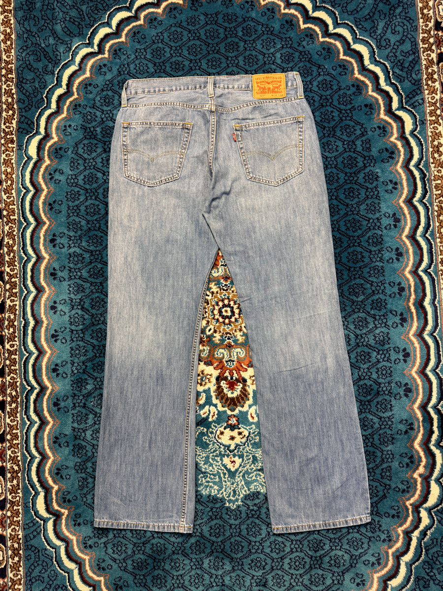 Levi's Blue 527 Slim Bootcut Jeans Washed - 34