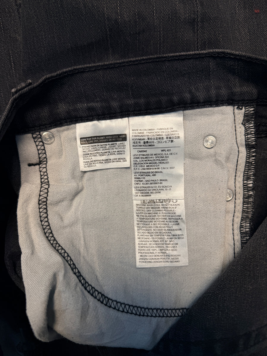 Levi's Black 514 Low Rise Straight Fit Jeans - 36