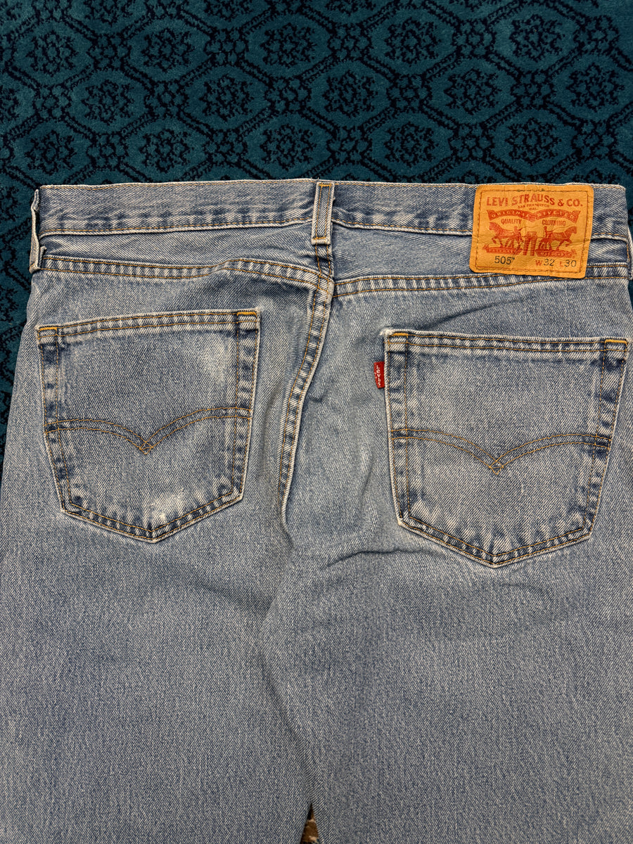 Levi's Blue 505 Regular Straight Fit Jeans - 32