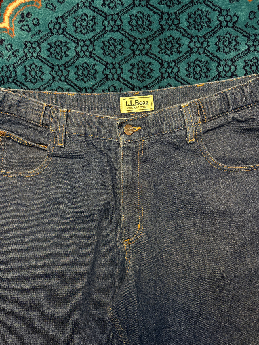 LL Bean Blue Comfort Waist Jeans - 36