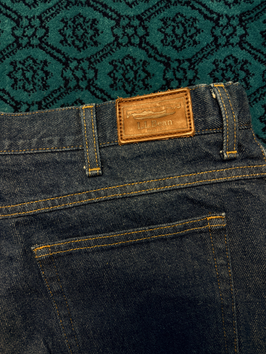 LL Bean Blue Comfort Waist Jeans - 36