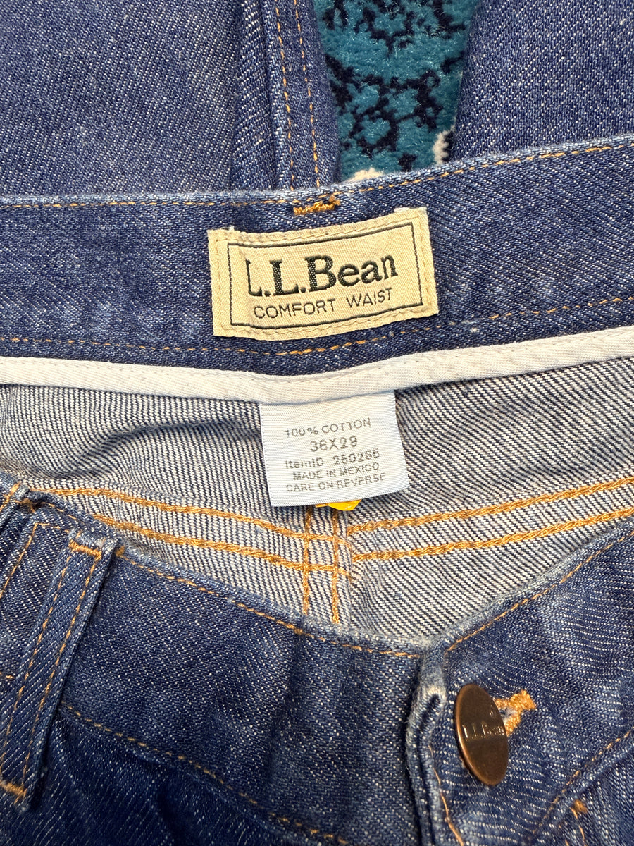 LL Bean Blue Comfort Waist Jeans - 36