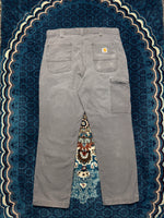Carhartt Grey Relaxed Fit Jeans Distressed - 36
