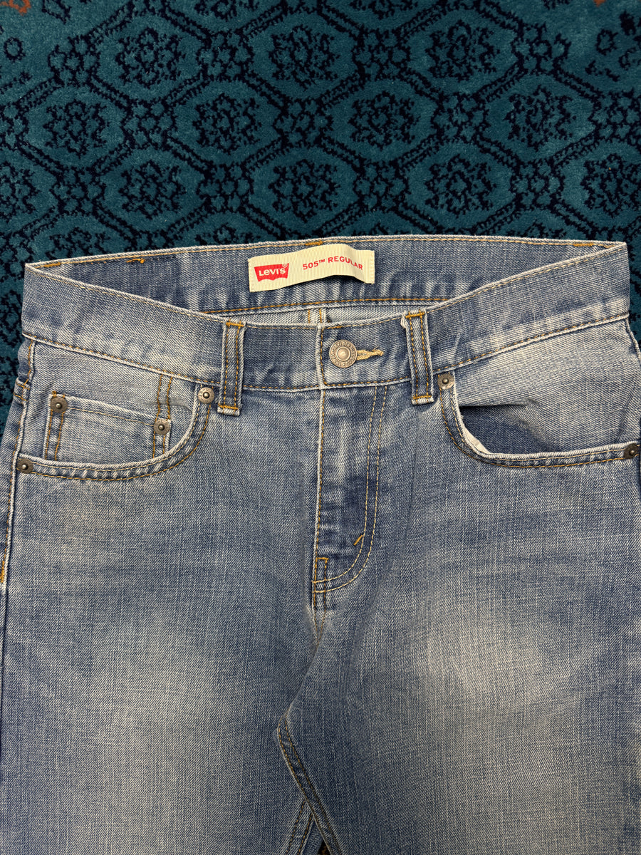 Levi's Blue 505 Regular Straight Fit Jeans - 27