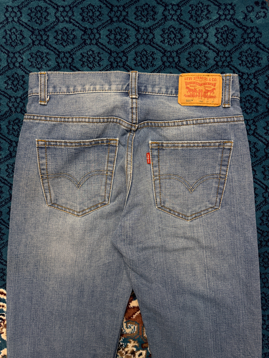 Levi's Blue 505 Regular Straight Fit Jeans - 27