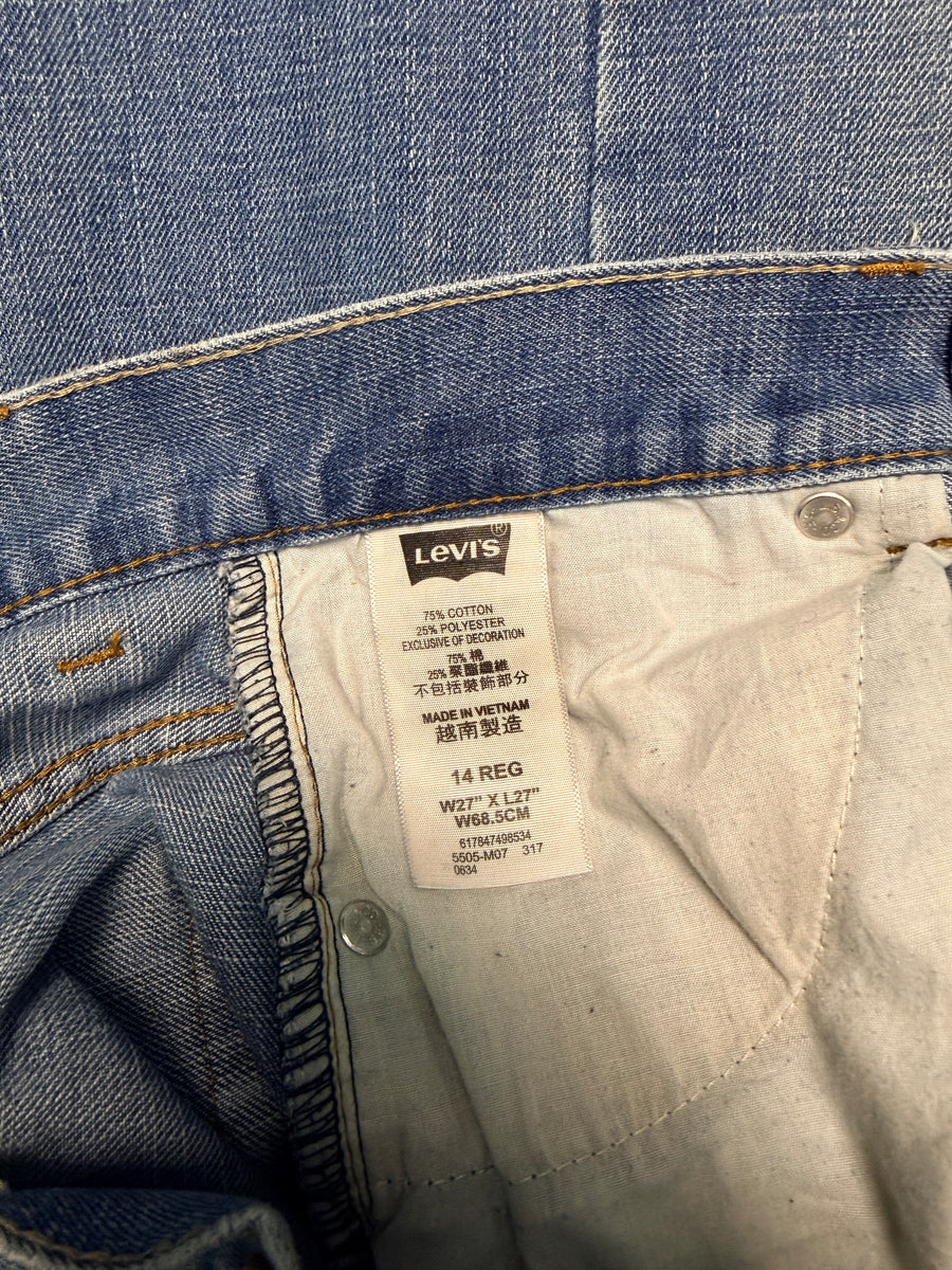Levi's Blue 505 Regular Straight Fit Jeans - 27