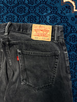 Levi's Black 505 Straight Fit Jeans Distressed - 33