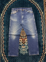 Wrangler Blue Straight Fit Jeans - 36