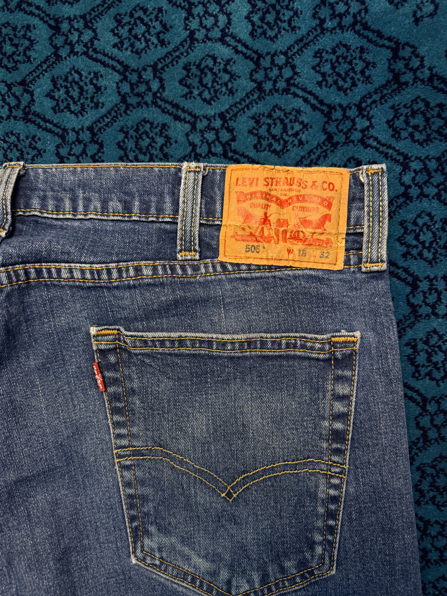 Levi's Blue 505 Straight Fit Jeans - 36