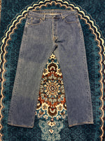 Levi's Blue 501 Straight Fit Jeans - 36