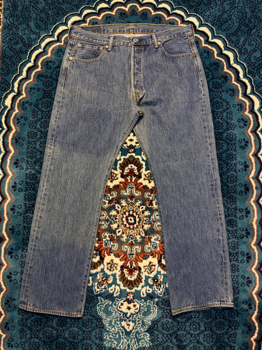 Levi's Blue 501 Straight Fit Jeans - 36
