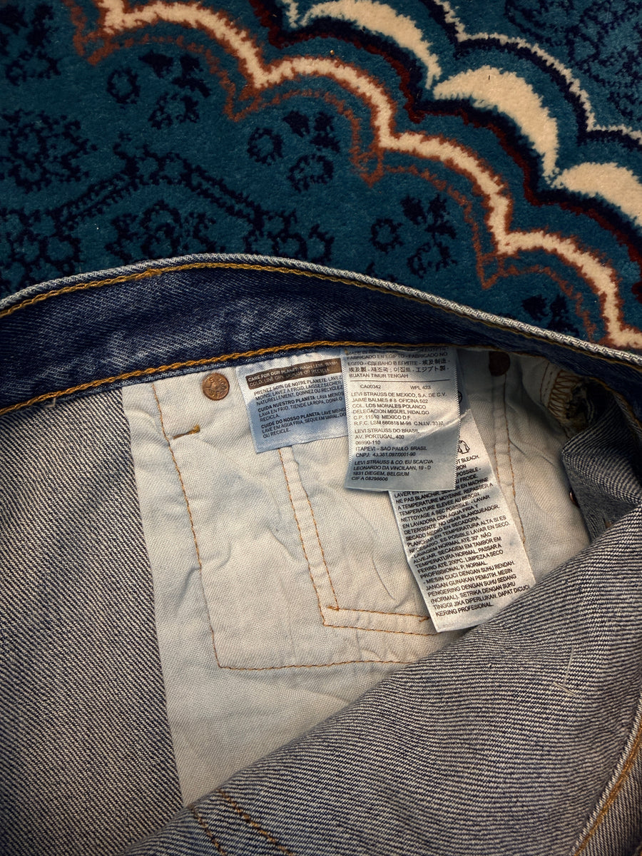 Levi's Blue 501 Straight Fit Jeans - 36