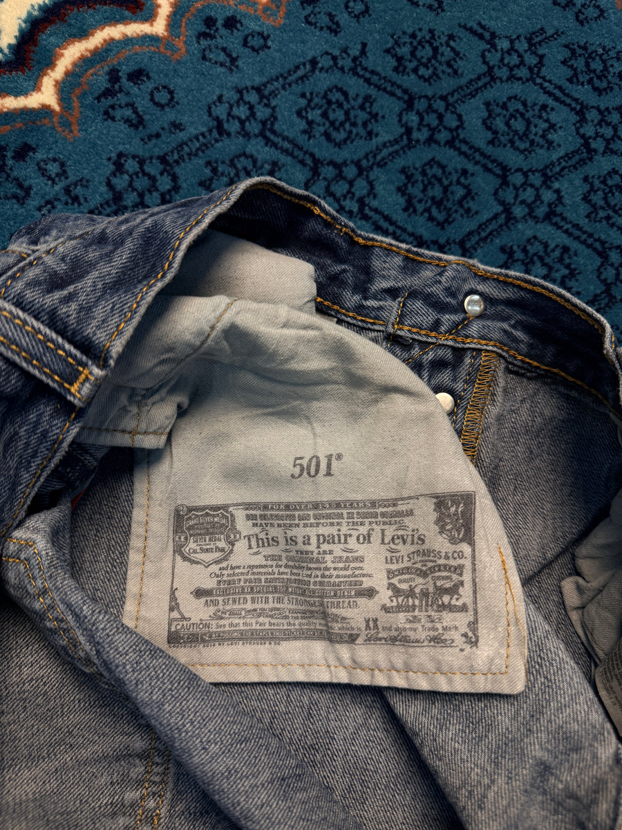 Levi's Blue 501 Original Straight Fit Jeans - 35