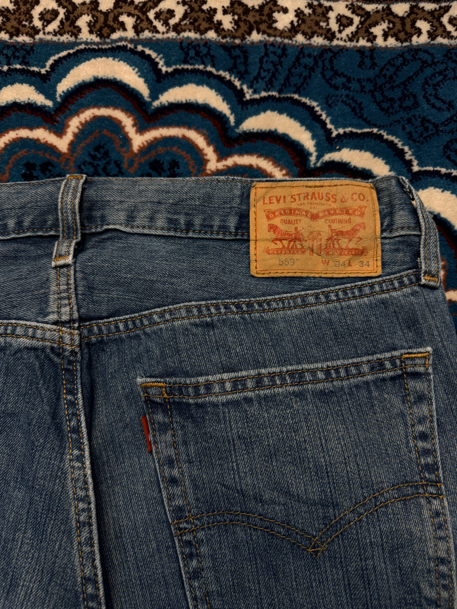 Levi's Blue 559 Relaxed Straight Fit Jeans - 34