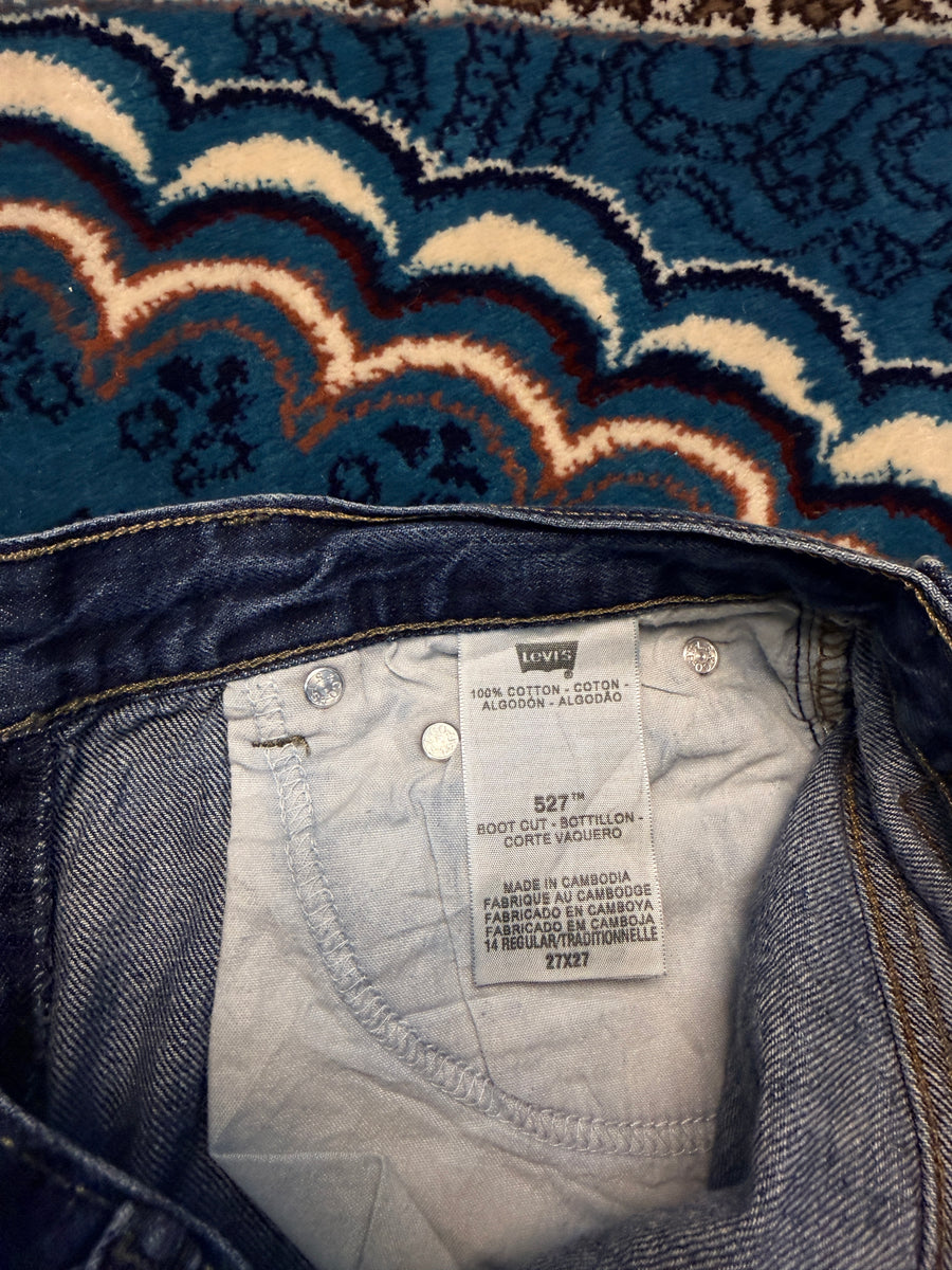 Levi's Blue 527 Slim Bootcut Jeans - 14