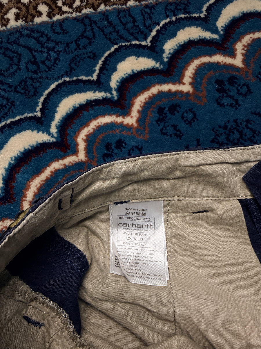 Carhartt WIP Navy Blue Aviation Pants - 28