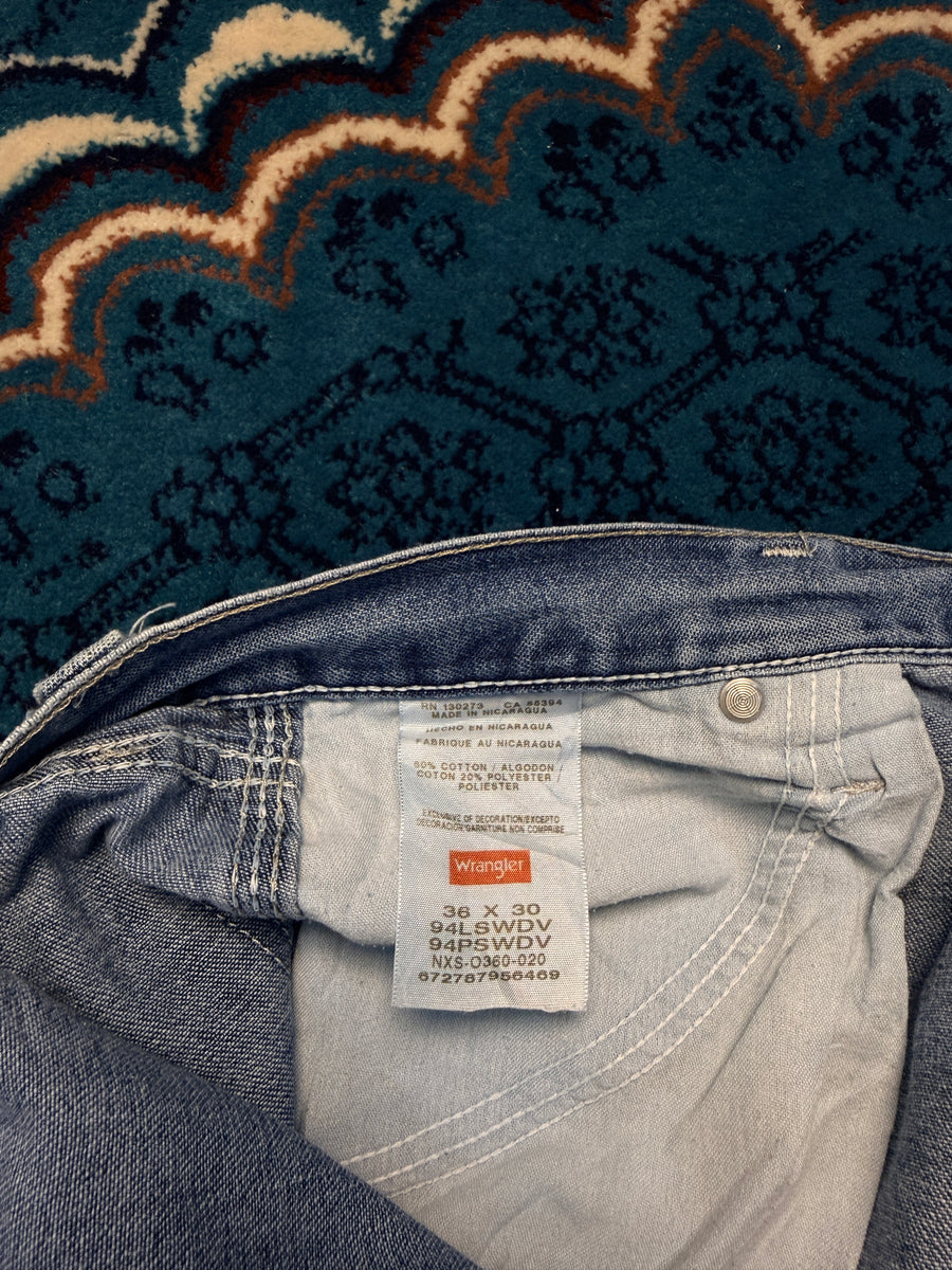 Wrangler Blue Dungaree Style Jeans - 36