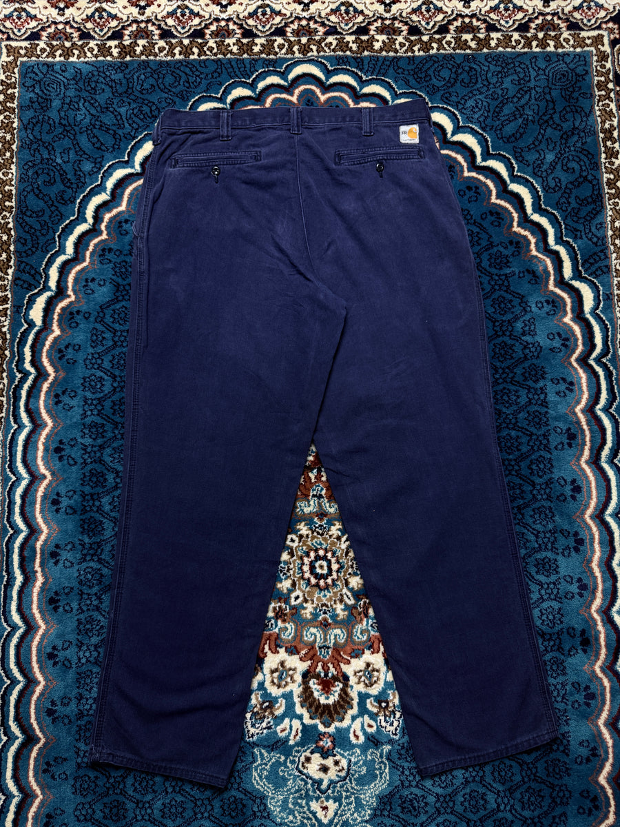 Carhartt Navy Blue Cotton Pants - 36