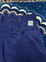 Carhartt Navy Blue Cotton Pants - 36