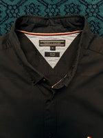Tommy Hilfiger Navy Blue Slim Fit Stretch Shirt - XL