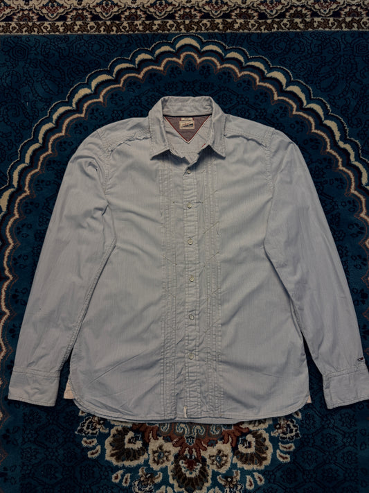 Hilfiger Denim Vintage Stripe Blue Shirt - L