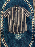 Lacoste Short Sleeve Stripe Navy Blue Shirt - 41