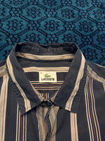 Lacoste Short Sleeve Stripe Navy Blue Shirt - 41