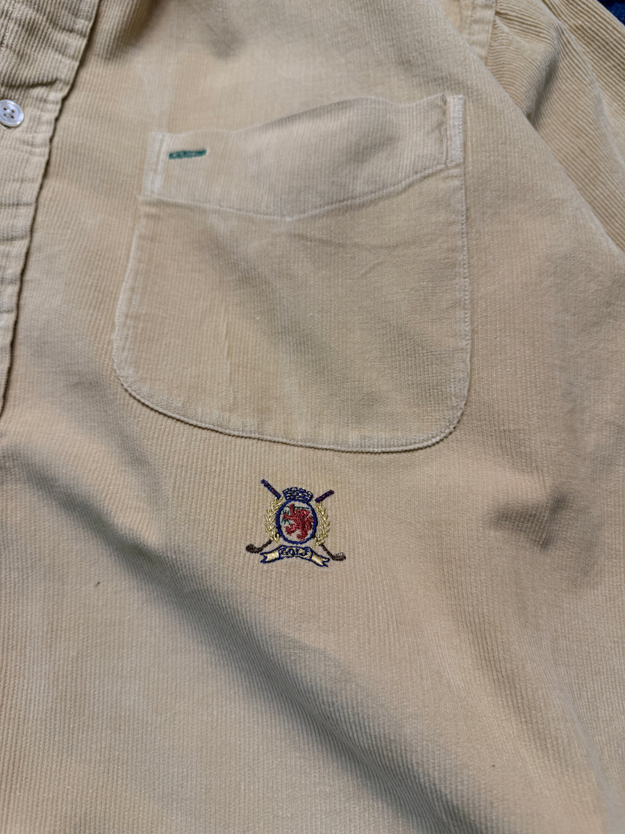 Tommy Hilfiger Golf Vintage Courdroy Beige Shirt - M