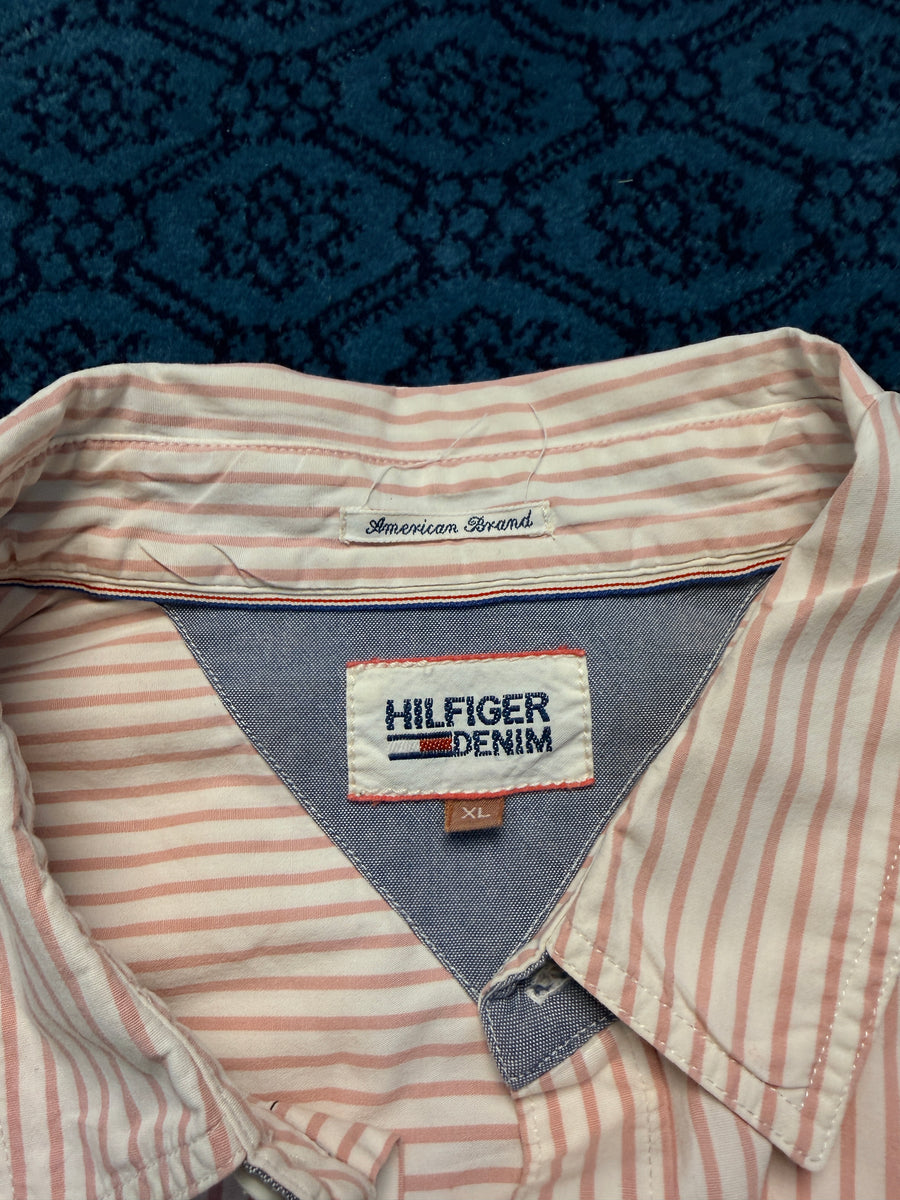 Hilfiger Denim Stripe Pink Shirt - XL