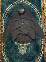 Tommy Hilfiger Stripe Navy Blue New York Fit Shirt - XL